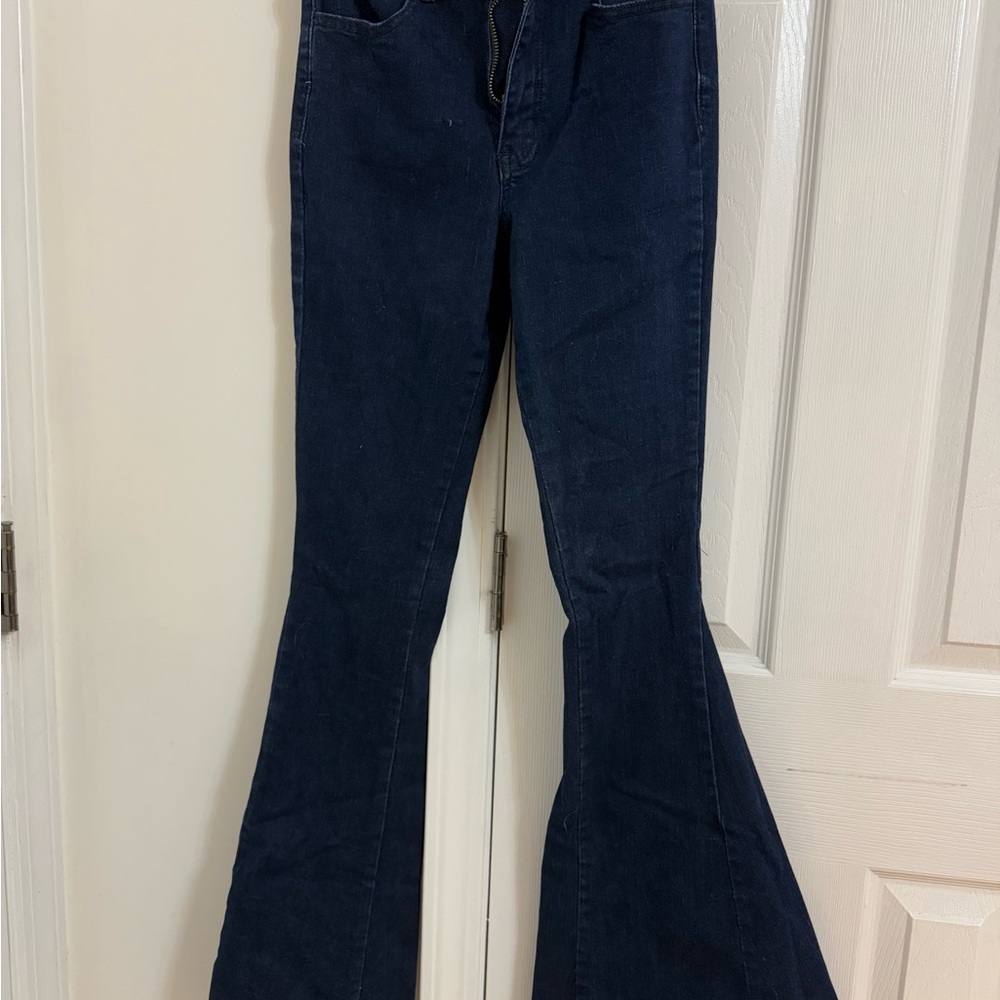 Dark Blue Flared Jeans